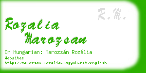 rozalia marozsan business card