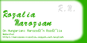 rozalia marozsan business card